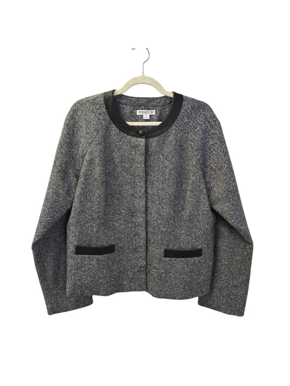 Pendleton Wool & Silk Blend Speckled Print Blazer Jacket Size 14